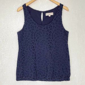 LOFT Layered Lace Sleeveless Top
